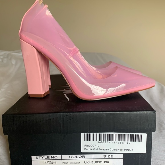 Nasty Gal SOLD OUT Barbie Girl Clear Court Heel - Picture 8 of 8